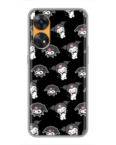 Чехол для OPPO Reno 8T с картинкой «Черный паттерн Kuromi» Чехол для OPPO Reno 8T с картинкой «Черный паттерн Kuromi»