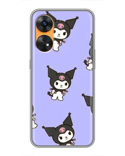 Чехол для OPPO Reno 8T с картинкой «Паттерн с Kuromi» Чехол для OPPO Reno 8T с картинкой «Паттерн с Kuromi»