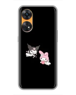Чехол для OPPO Reno 8T с картинкой «My Melody и Kuromi»