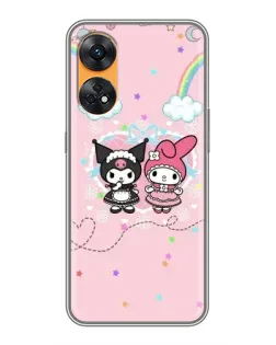 Чехол для OPPO Reno 8T с картинкой «My Melody и Kuromi»