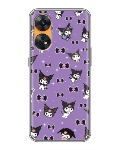 Чехол для OPPO Reno 8T с картинкой «Kuromi — паттерн» Чехол для OPPO Reno 8T с картинкой «Kuromi — паттерн»