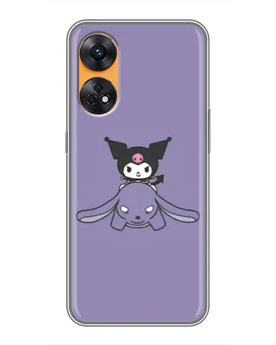 Чехол для OPPO Reno 8T с картинкой «Kuromi на лиловом фоне» Чехол для OPPO Reno 8T с картинкой «Kuromi на лиловом фоне»