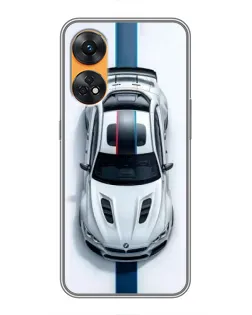 Чехол для OPPO Reno 8T с картинкой «Вид сверху — BMW M»