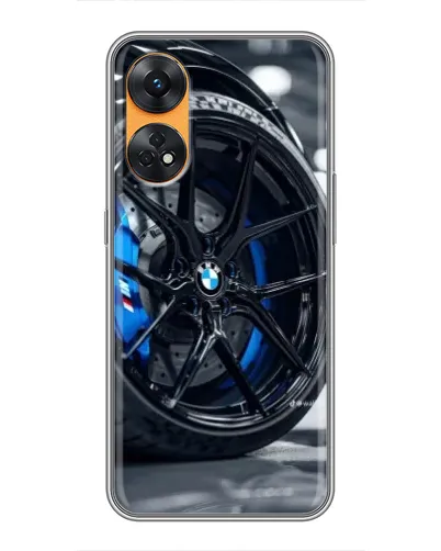 Чехол для OPPO Reno 8T с картинкой «Колесо BMW вблизи» Чехол для OPPO Reno 8T с картинкой «Колесо BMW вблизи»