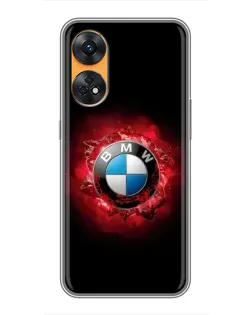 Чехол для OPPO Reno 8T с картинкой «Логотип BMW — вспышка»