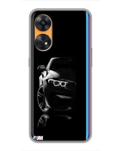 Чехол для OPPO Reno 8T с картинкой «Силуэт BMW в темноте» Чехол для OPPO Reno 8T с картинкой «Силуэт BMW в темноте»