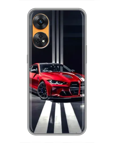 Чехол для OPPO Reno 8T с картинкой «Красная BMW на дороге» Чехол для OPPO Reno 8T с картинкой «Красная BMW на дороге»
