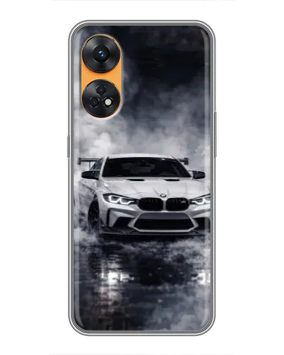 Чехол для OPPO Reno 8T с картинкой «BMW сквозь туман» Чехол для OPPO Reno 8T с картинкой «BMW сквозь туман»