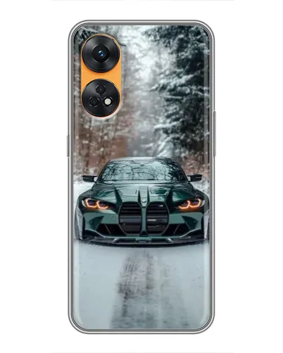 Чехол для OPPO Reno 8T с картинкой «BMW в зимнем лесу» Чехол для OPPO Reno 8T с картинкой «BMW в зимнем лесу»