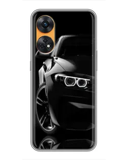 Чохол для OPPO Reno 8T з картинкою «Чорна BMW — профіль» Чохол для OPPO Reno 8T з картинкою «Чорна BMW — профіль»