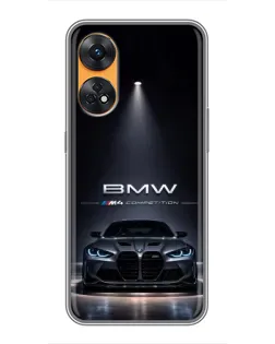 Чохол для OPPO Reno 8T з картинкою «BMW крізь нічне місто» Чохол для OPPO Reno 8T з картинкою «BMW крізь нічне місто»