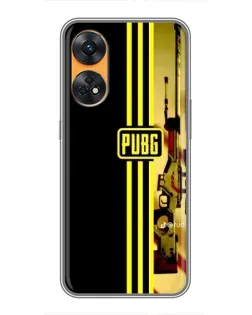 Чехол для OPPO Reno 8T с картинкой «PUBG — камуфляжный шлем»