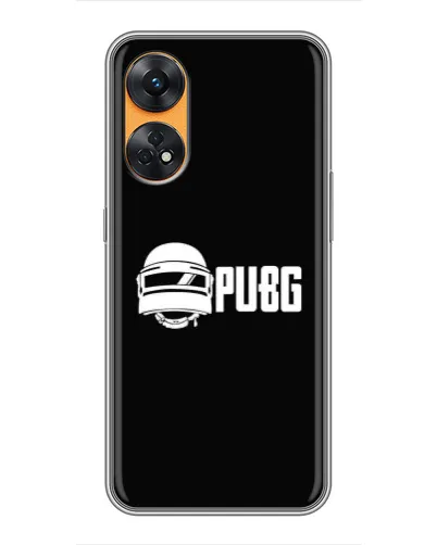 Чехол для OPPO Reno 8T с картинкой «PUBG — классический лого»