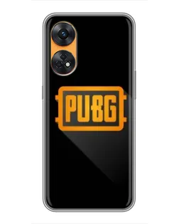 Чехол для OPPO Reno 8T с картинкой «PUBG — рамка лого»