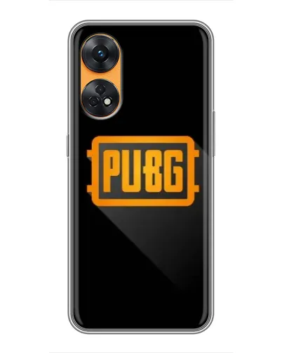 Чехол для OPPO Reno 8T с картинкой «PUBG — рамка лого»