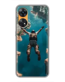 Чехол для OPPO Reno 8T с картинкой «PUBG — свободное падение»