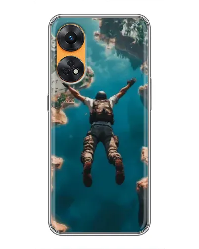 Чехол для OPPO Reno 8T с картинкой «PUBG — свободное падение»