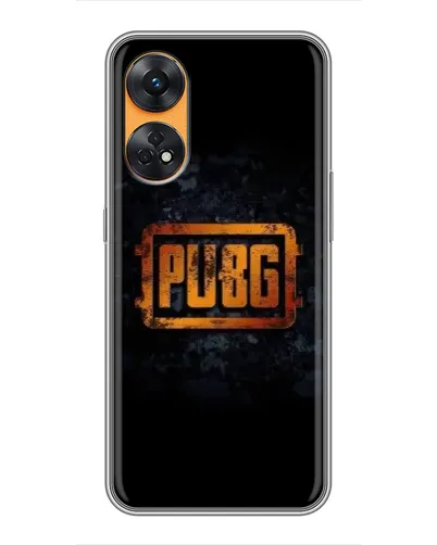 Чехол для OPPO Reno 8T с картинкой «PUBG — золотой логотип»