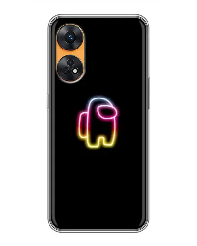 Чехол для OPPO Reno 8T с картинкой «Among Us градиент»