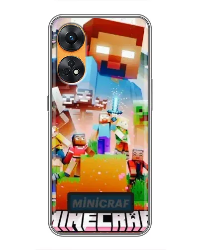 Чехол для OPPO Reno 8T с картинкой «Minecraft герои игры»