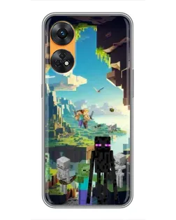 Чехол для OPPO Reno 8T с картинкой «Эндермен в лесу» Чехол для OPPO Reno 8T с картинкой «Эндермен в лесу»