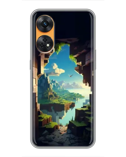 Чехол для OPPO Reno 8T с картинкой «Вид из пещеры»
