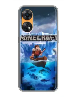 Чехол для OPPO Reno 8T с картинкой «Minecraft ледяной мир» Чехол для OPPO Reno 8T с картинкой «Minecraft ледяной мир»