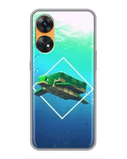 Чехол для OPPO Reno 8T с картинкой «Черепаха Minecraft» Чехол для OPPO Reno 8T с картинкой «Черепаха Minecraft»