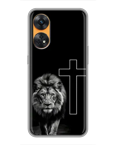 Чехол для OPPO Reno 8T с картинкой «Лев и Крест» Чехол для OPPO Reno 8T с картинкой «Лев и Крест»