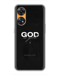 Чехол для OPPO Reno 8T с картинкой «GOD — Бог над всем»