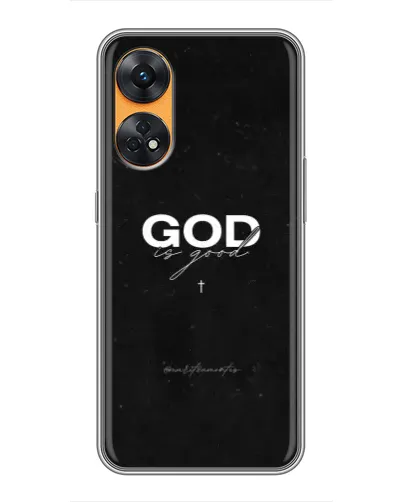 Чехол для OPPO Reno 8T с картинкой «GOD — Бог над всем» Чехол для OPPO Reno 8T с картинкой «GOD — Бог над всем»
