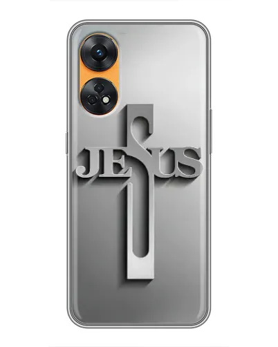 Чохол для OPPO Reno 8T з картинкою «Металевий хрест Jesus» Чохол для OPPO Reno 8T з картинкою «Металевий хрест Jesus»