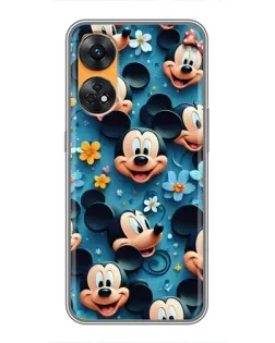 Чехол для OPPO Reno 8T с картинкой «Паттерн Микки и Минни»