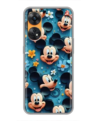 Чехол для OPPO Reno 8T с картинкой «Паттерн Микки и Минни» Чехол для OPPO Reno 8T с картинкой «Паттерн Микки и Минни»