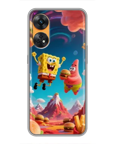 Чехол для OPPO Reno 8T с картинкой «Космический фастфуд»