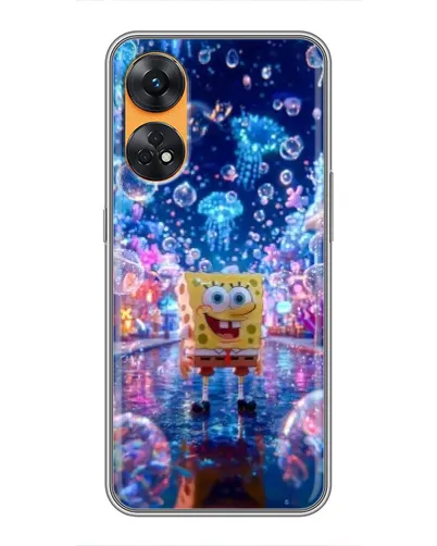 Чехол для OPPO Reno 8T с картинкой «Неоновый океан»