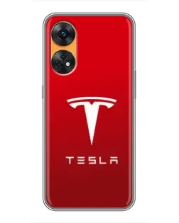Чехол для OPPO Reno 8T с картинкой «Tesla Red Classic»