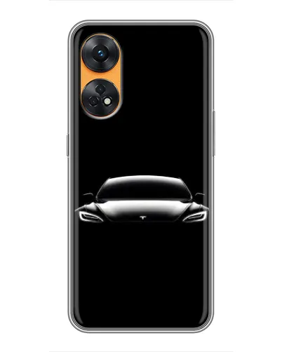 Чехол для OPPO Reno 8T с картинкой «Фары Tesla Night»