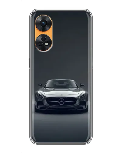 Чехол для OPPO Reno 8T с картинкой «Mercedes на черном» Чехол для OPPO Reno 8T с картинкой «Mercedes на черном»