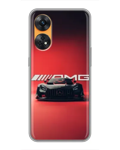 Чехол для OPPO Reno 8T с картинкой «Mercedes AMG — красная линия» Чехол для OPPO Reno 8T с картинкой «Mercedes AMG — красная линия»