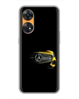 Чехол для OPPO Reno 8T с картинкой «Mercedes — ретро стиль»