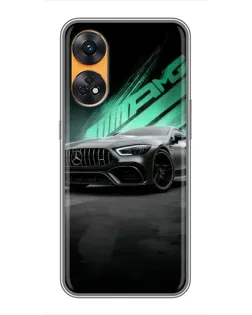 Чехол для OPPO Reno 8T с картинкой «Темный Mercedes AMG»