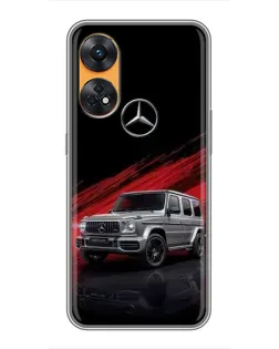 Чехол для OPPO Reno 8T с картинкой «Mercedes G-Class красный»