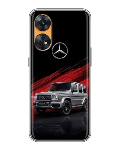 Чехол для OPPO Reno 8T с картинкой «Mercedes G-Class красный» Чехол для OPPO Reno 8T с картинкой «Mercedes G-Class красный»
