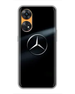 Чехол для OPPO Reno 8T с картинкой «Mercedes на металле» Чехол для OPPO Reno 8T с картинкой «Mercedes на металле»