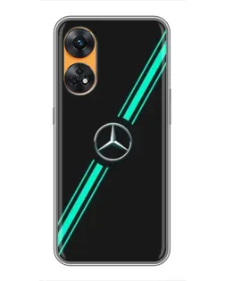 Чехол для OPPO Reno 8T с картинкой «Спортивные линии Mercedes» Чехол для OPPO Reno 8T с картинкой «Спортивные линии Mercedes»
