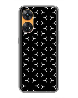 Чехол для OPPO Reno 8T с картинкой «Mercedes паттерн звезд» Чехол для OPPO Reno 8T с картинкой «Mercedes паттерн звезд»