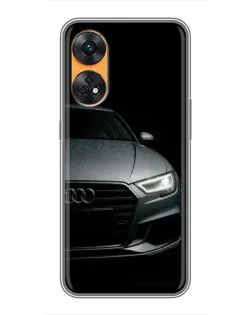 Чехол для OPPO Reno 8T с картинкой «Audi — детализация кузова»