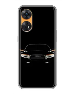 Чехол для OPPO Reno 8T с картинкой «Audi — ночной контур»