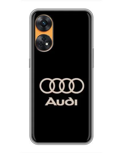Чехол для OPPO Reno 8T с картинкой «Audi — золотой логотип»